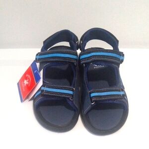 BEVERLY HILLS POLO CLUB KIDS BLUE SANDALS SIZE 12 NWT